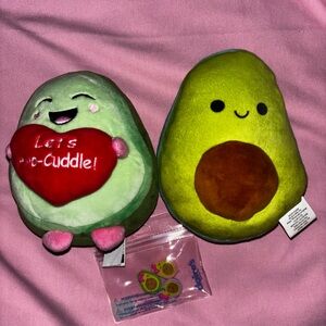 Cute Avocado Plush Set with avocado shaped erasers
